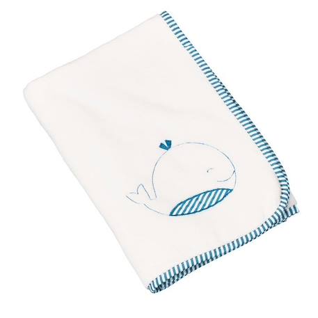 Couverture bébé en velours blanc BLANC 1 - vertbaudet enfant 