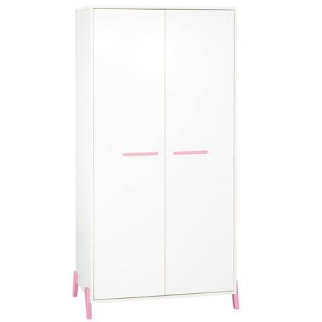 Armoire bébé 2 portes en bois blanc BLANC 1 - vertbaudet enfant 