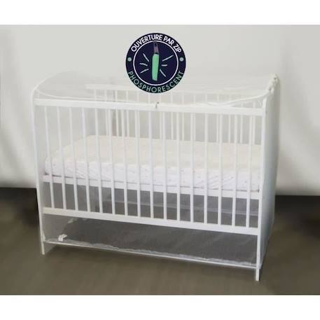 Moustiquaire adaptable en forme de housse - Blanc - 100 x 70 x 125 cm BLANC 1 - vertbaudet enfant 