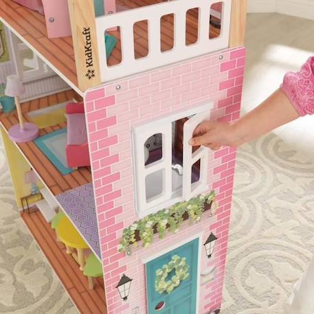 KidKraft - Maison de poupées Poppy en bois avec 11 accessoires inclus NOIR 3 - vertbaudet enfant 