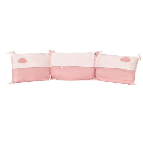 Tour de lit bébé en coton - SAUTHON - Lily Poudrée - Rose - 40x19x190 - Collection Lily ROSE 1 - vertbaudet enfant 