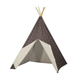 Jouet-Jeux d'imitation-Tentes et tipis-Tipi en toile en coton gris - SAUTHON - NEW LAZARE - Mixte - 160x110x110 - Bébé