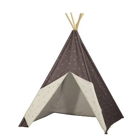 Tipi en toile en coton gris - SAUTHON - NEW LAZARE - Mixte - 160x110x110 - Bébé GRIS 1 - vertbaudet enfant 