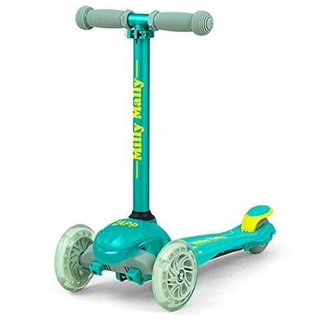 Milly Mally - Trottinette Zapp Vert menthe junior/jaune BLEU 1 - vertbaudet enfant 