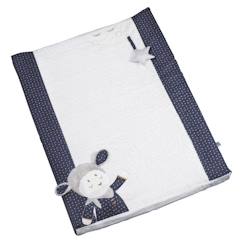 Puériculture-Matelas à langer en coton Bleu - Merlin - 6x68x52cm - Petit modèle