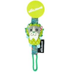 Attache tétine avec peluche Les Déglingos - Jélékros le lion - Vert - 0 mois - LES DEGLINGOS  - vertbaudet enfant