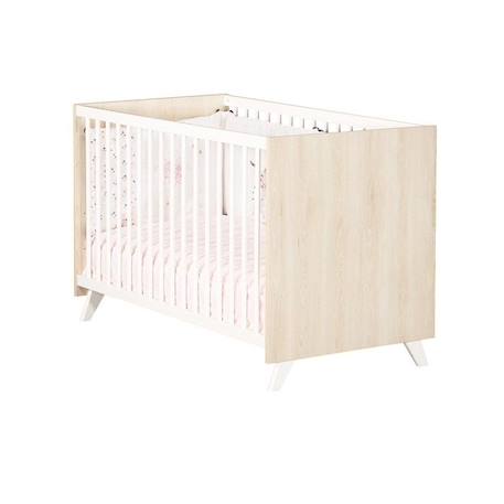 Lit bébé en bois BABY PRICE - Scandi gris - 120x60 - Sommier réglable - BEIGE 2 - vertbaudet enfant 