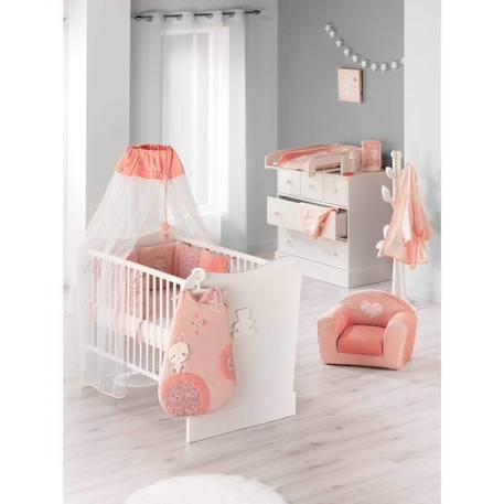 Matelas à  langer avec housse Lapinou - Rose - 50 x 75  cm BLANC 3 - vertbaudet enfant 