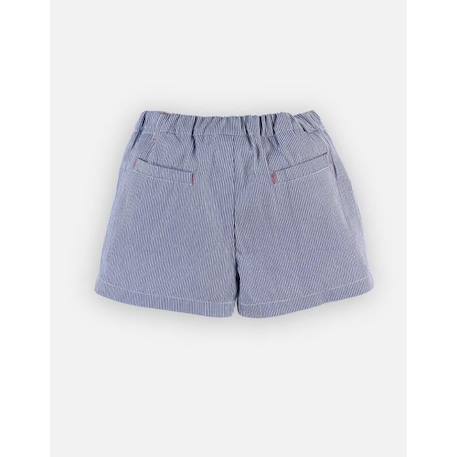 Short rayé bleu marine et écru GRIS 3 - vertbaudet enfant 