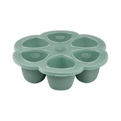 BEABA Multiportions en silicone de qualité premium, résistance thermique, couvercle hermétique, Fabriqué en Italie, 6x90 ml vert  - vertbaudet enfant