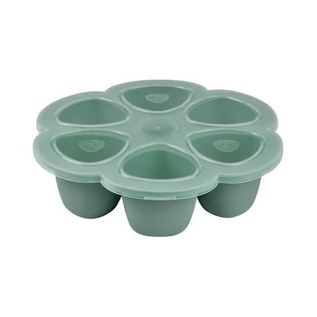 BEABA Multiportions en silicone de qualité premium, résistance thermique, couvercle hermétique, Fabriqué en Italie, 6x90 ml vert VERT 1 - vertbaudet enfant 