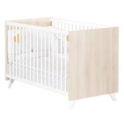 Lit bébé en bois BABY PRICE - Scandi gris - 120x60 - Sommier réglable -  - vertbaudet enfant