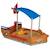 Bac à sable en bois Bateau de pirate KIDKRAFT - Avec auvent, rangements et drapeau de pirate MARRON 1 - vertbaudet enfant 