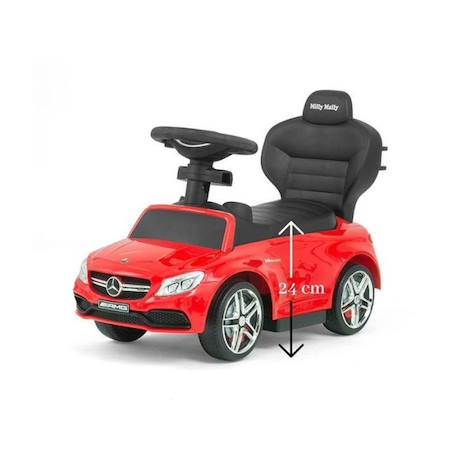 Porteur pour enfant Milly Mally Mercedes AMG C63 Rouge - Développe la motricité - Barre de poussée amovible ROUGE 2 - vertbaudet enfant 