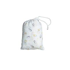 -Lot de 2 draps housse 70x140cm en coton bio blanc