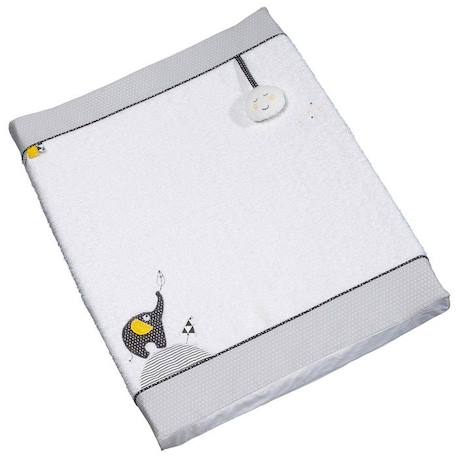 Matelas à langer en coton blanc - SAUTHON - Babyfan - Solide et doux - Robuste et stable - Déhoussable lavable BLANC 1 - vertbaudet enfant 