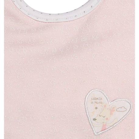 Lot de 2 bavoirs en coton Rose ROSE 2 - vertbaudet enfant 