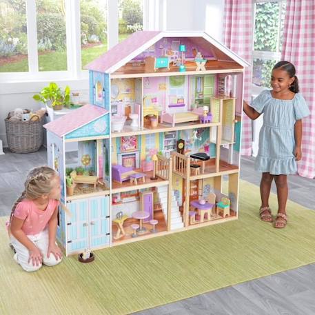 KidKraft - Maison de poupées en bois Grand View avec 34 accessoires inclus- EZ Kraft ROSE 2 - vertbaudet enfant 