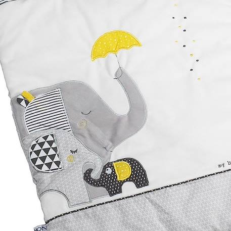 Nid d'ange bébé nomade en coton gris - Sauthon - Babyfan - 0-3 mois GRIS 2 - vertbaudet enfant 