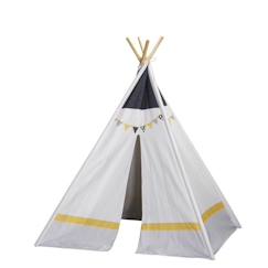 Jouet-Jeux d'imitation-Tipi en toile en coton blanc - SAUTHON - Babyfan - 160x110x110 - Mixte - A partir de 1 mois