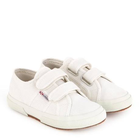 Baskets - SUPERGA - 2750 Velcro - Enfant - Blanc - Tige en toile BLANC 3 - vertbaudet enfant 