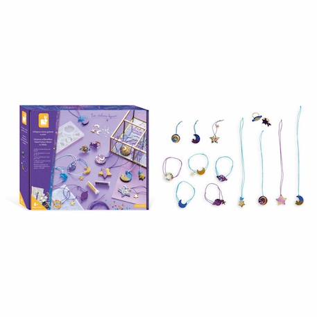 Kit Loisir Créatif Enfant JANOD - Les Ateliers Bijoux - 14 Bijoux Résine Galaxy À Créer VIOLET 4 - vertbaudet enfant 