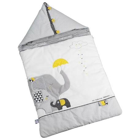 Nid d'ange bébé nomade en coton gris - Sauthon - Babyfan - 0-3 mois GRIS 1 - vertbaudet enfant 