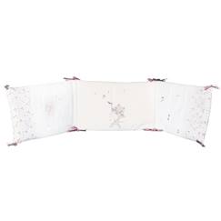 -Tour de lit 190x40cm en coton blanc