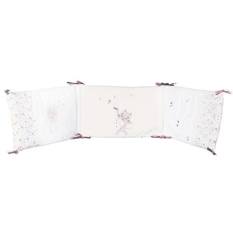 Tour de lit 190x40cm en coton blanc BLANC 1 - vertbaudet enfant 