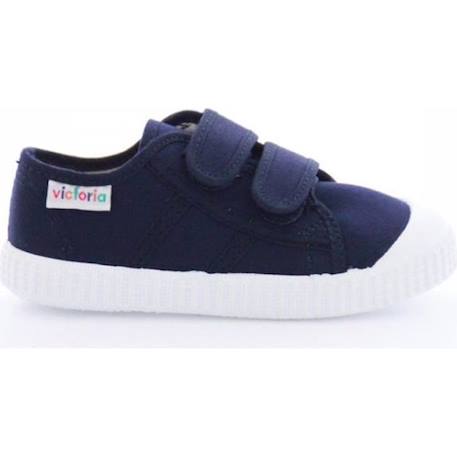 Basket Enfant - VICTORIA - 136606 - Coloris Jeans - Scratch - Confort exceptionnel BLEU 1 - vertbaudet enfant 