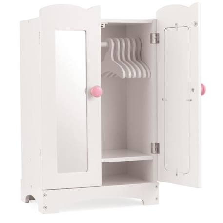 KidKraft - Armoire Poupée en Bois Lil' Doll,  accessoire pour poupées BLANC 6 - vertbaudet enfant 