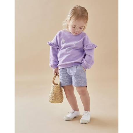 Short rayé bleu marine et écru GRIS 1 - vertbaudet enfant 