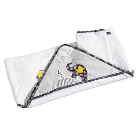 Sortie de bain et son gant en coton blanc - SAUTHON - Babyfan - Mixte - A partir de 1 mois BLANC 1 - vertbaudet enfant 