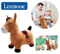 Jouet-Premier âge-Porteur - LEXIBOOK - Cheval Sauteur Gonflable en Peluche - Design 2-en-1 - Housse amovible - Pour Enfant