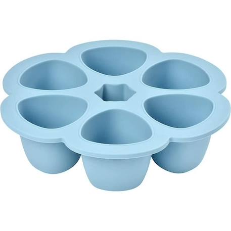 BEABA Multiportions en silicone de qualité premium, résistance thermique, couvercle hermétique, Fabriqué en Italie, 6x90 ml bleu BLEU 2 - vertbaudet enfant 