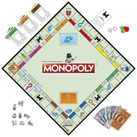 Monopoly Classique - Jeu pour la famille et les enfants - 2 à 6 joueurs - dès 8 ans VERT 3 - vertbaudet enfant 