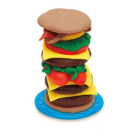 Set pâtes à modeler - PLAYDOH - Burger Party - Accessoires pour créer des hamburgers et hot-dogs - Dès 3 ans BLEU 3 - vertbaudet enfant 