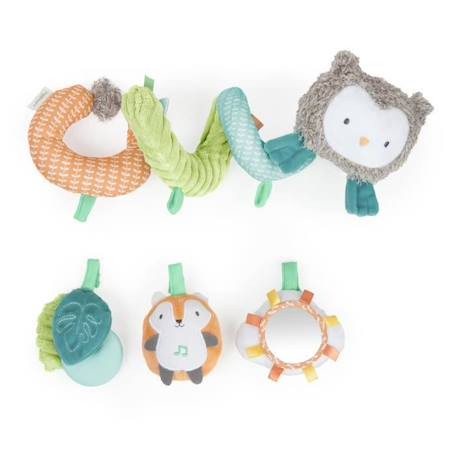 INGENUITY Nally & Friends barre de jouets en spirale, jouets amovibles, anneau de dentition en silicone sans BPA, dès la naissance BLANC 1 - vertbaudet enfant 