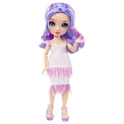 Jouet-Poupons et poupées-Poupons et accessoires-Rainbow High Tentpole PR Theme Doll - PURPLE - 1 robe de Gala et 1 tenue decontractée + accessoires et carnet de croquis