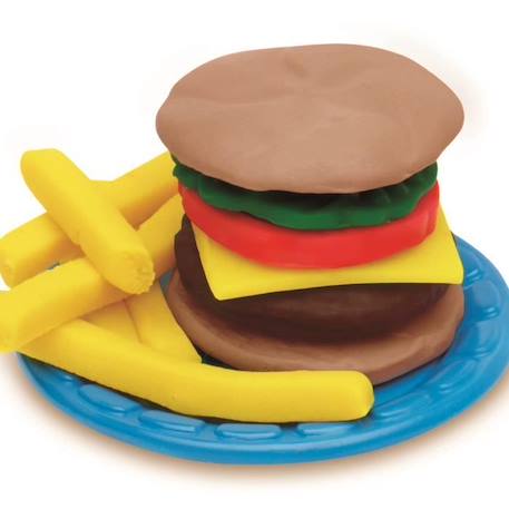 Set pâtes à modeler - PLAYDOH - Burger Party - Accessoires pour créer des hamburgers et hot-dogs - Dès 3 ans BLEU 5 - vertbaudet enfant 