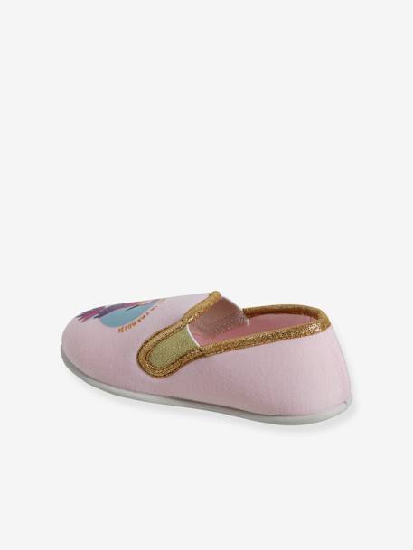 Chaussons élastiqués enfant en toile abricot+rose pâle 9 - vertbaudet enfant 