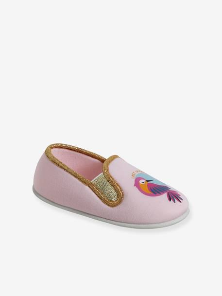 Chaussons élastiqués enfant en toile abricot+rose pâle 6 - vertbaudet enfant 