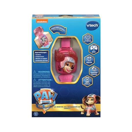 Montre-Jeu Interactive Pat Patrouille Le Film de VTECH - Liberty - 4 Activités Educatives - 3 à 7 ans ROSE 3 - vertbaudet enfant 