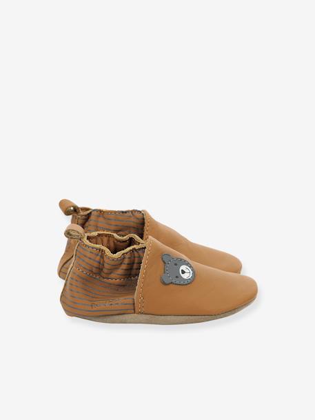 Chaussons cuir souple bébé Doubear ROBEEZ© camel 2 - vertbaudet enfant 