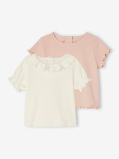 -Lot de 2 tee-shirts naissance en coton biologique