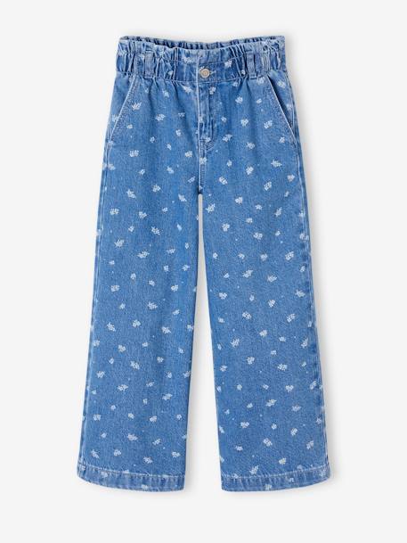 Fille-Pantalon-Jean large motifs fantaisie fille