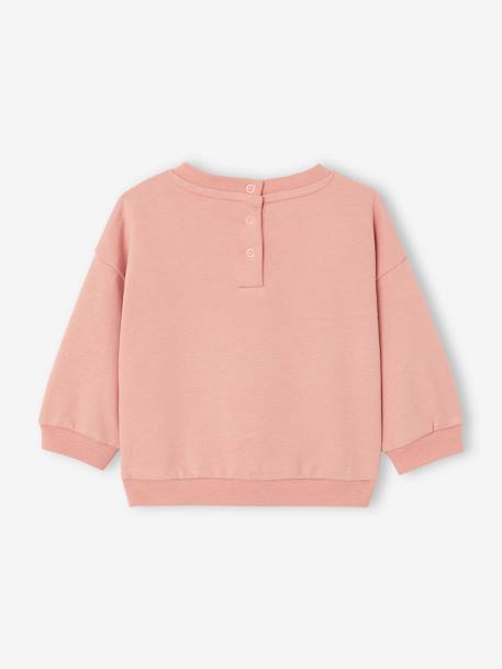 Sweat basics en molleton bébé blush+jaune pâle 3 - vertbaudet enfant 