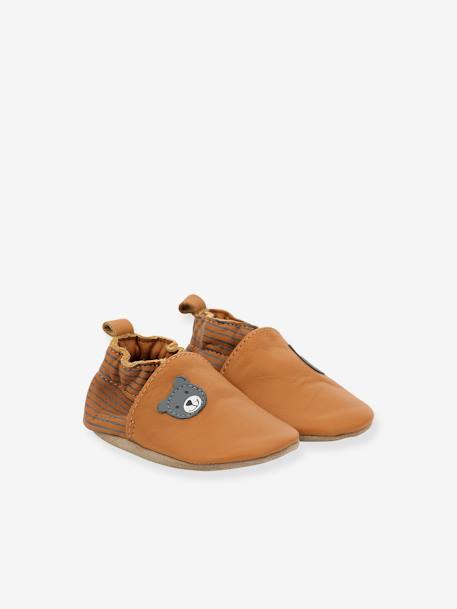 Chaussons cuir souple bébé Doubear ROBEEZ© camel 1 - vertbaudet enfant 