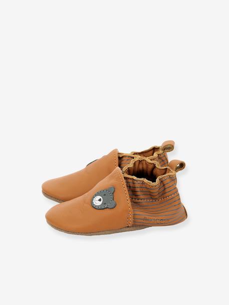 Chaussons cuir souple bébé Doubear ROBEEZ© camel 3 - vertbaudet enfant 