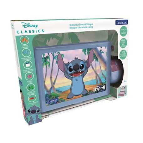 Ordinateur éducatif bilingue STITCH – 124 activités (Français-Anglais) VIOLET 3 - vertbaudet enfant 